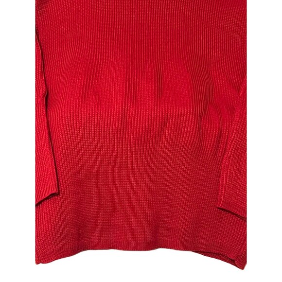 Vintage Red Turtleneck Sweater XL By Michael Carrie Long Sleeve Acrylic - Picture 13 of 15